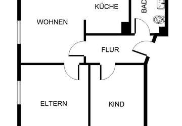 Wohnung Gelsenkirchen Scholven - 3 Zimmer, 54 m&sup2;, 360&euro; | Angebot:21389762