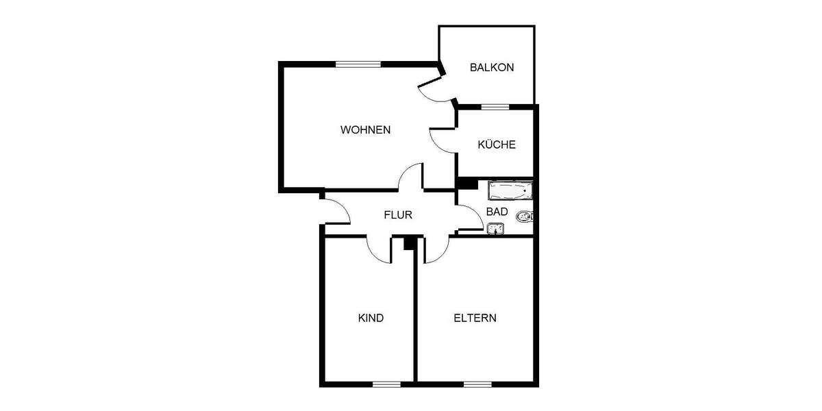 Etagenwohnung Gelsenkirchen Scholven - 3 Zimmer, 58 m&sup2;, 429&euro; | Angebot:27235639