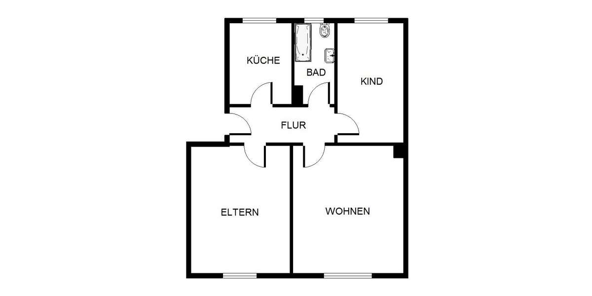 Etagenwohnung Gelsenkirchen Scholven - 3 Zimmer, 59 m&sup2;, 469&euro; | Angebot:27007470