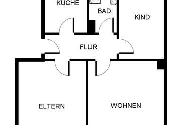 Wohnung Gelsenkirchen Scholven - 3 Zimmer, 59 m&sup2;, 469&euro; | Angebot:27007470