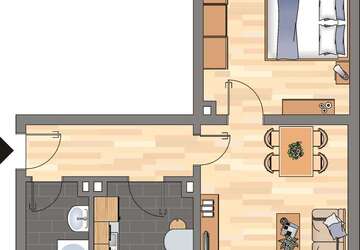 Wohnung Herne Wanne - 2 Zimmer, 45 m&sup2;, 379&euro; | Angebot:27067092