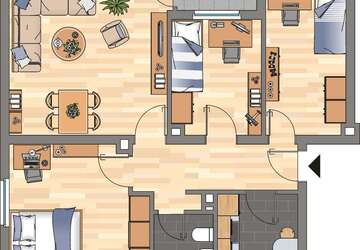 Wohnung Herne Wanne-Bickern - 4 Zimmer, 69 m&sup2;, 559&euro; | Angebot:27640510