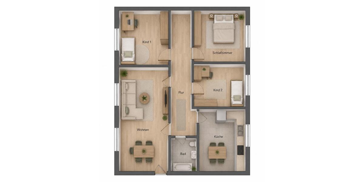 Erdgeschoßwohnung Marl - 4 Zimmer, 78 m&sup2;, 880&euro; | Angebot:27544182