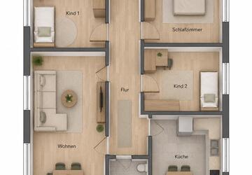 Wohnung Marl - 4 Zimmer, 78 m&sup2;, 880&euro; | Angebot:27544182