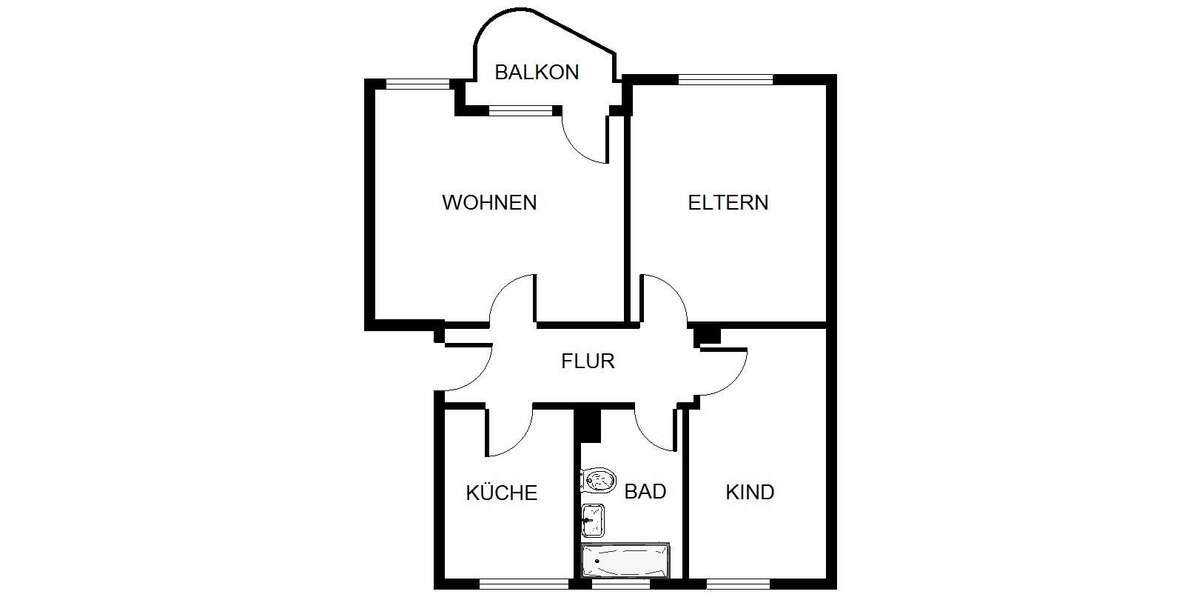 Etagenwohnung Gelsenkirchen Hassel - 3 Zimmer, 60 m&sup2;, 449&euro; | Angebot:27225114