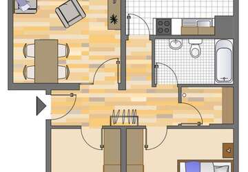 Wohnung Gelsenkirchen Hassel - 3 Zimmer, 75 m&sup2;, 499&euro; | Angebot:27169159