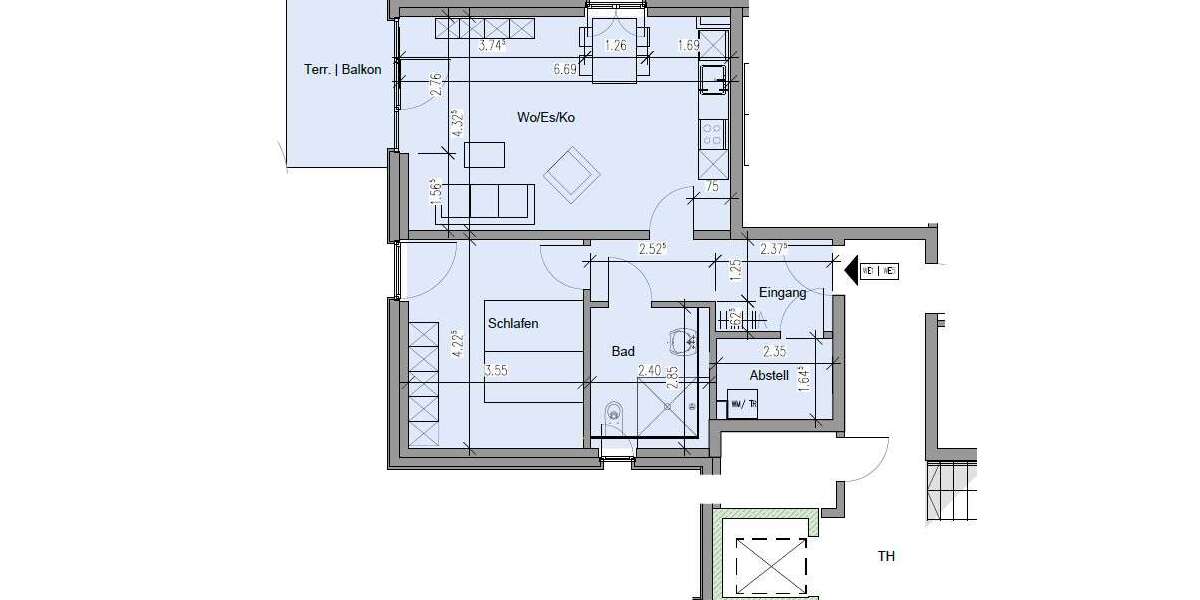 Etagenwohnung Schermbeck / Altschermbeck Altschermbeck - 2 Zimmer, 63 m&sup2;, 939&euro; | Angebot:27244560