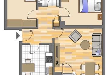 Wohnung Gelsenkirchen Gelsenkirchen-Nord - 3 Zimmer, 60 m&sup2;, 429&euro; | Angebot:23643772