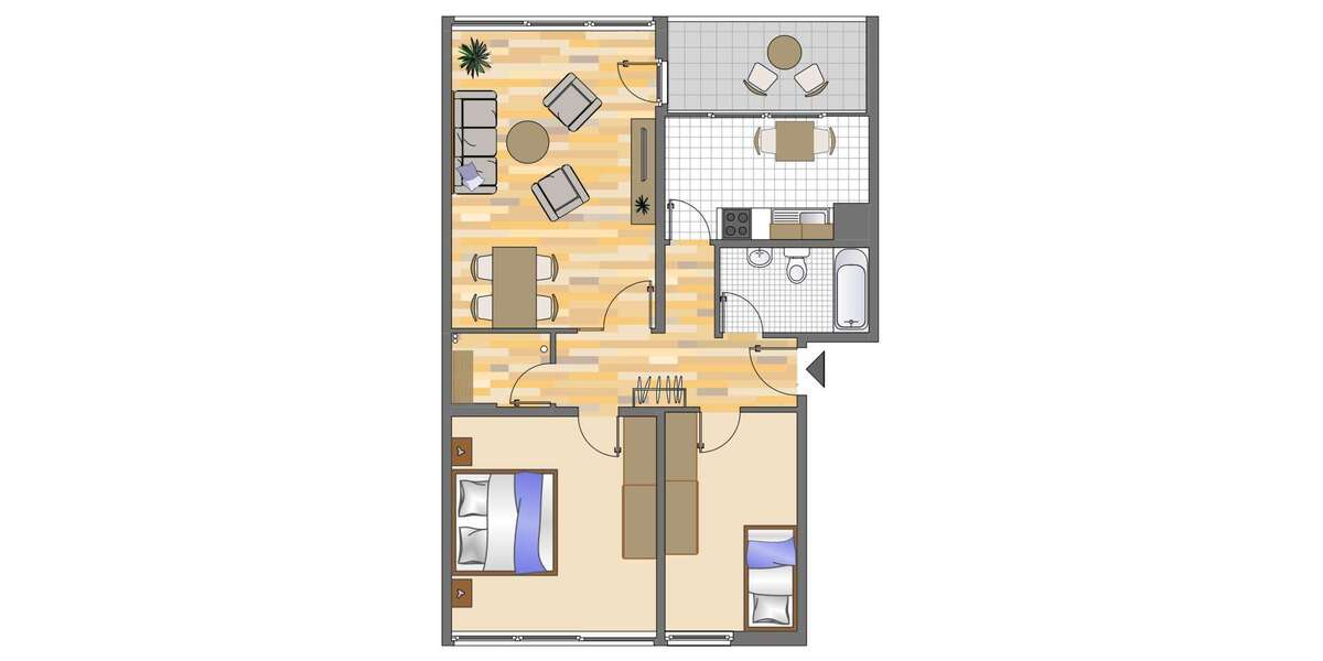 Etagenwohnung Gelsenkirchen Hassel - 3 Zimmer, 75 m&sup2;, 499&euro; | Angebot:27169158