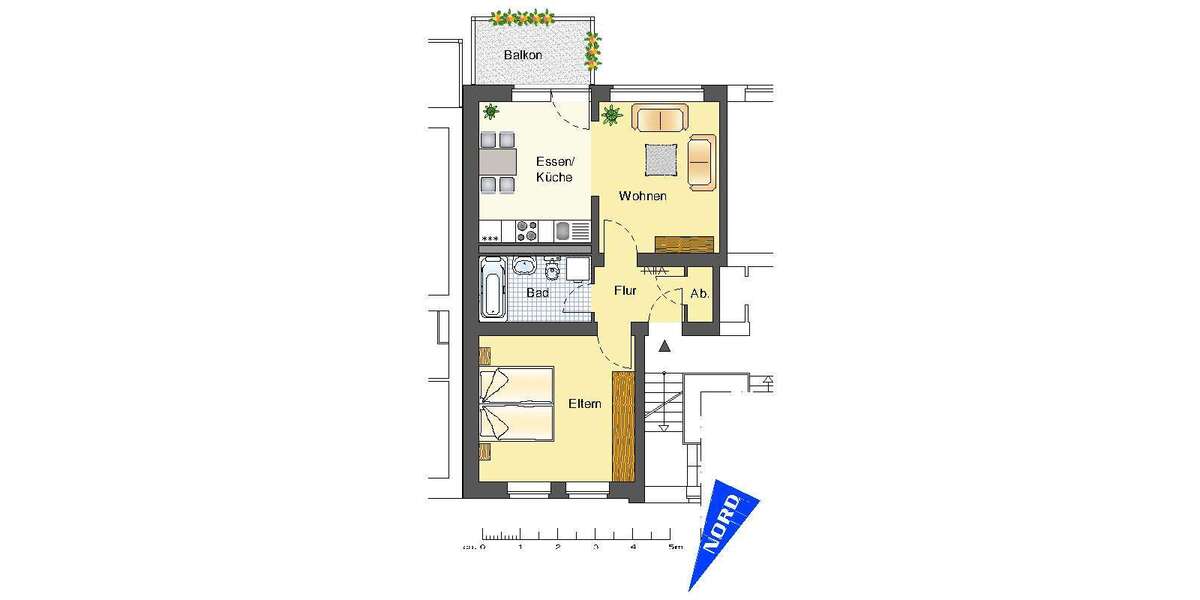 Etagenwohnung Recklinghausen Süd - 2 Zimmer, 54 m&sup2;, 459&euro; | Angebot:26933392
