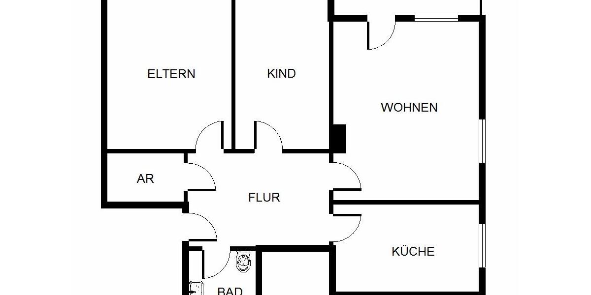 Etagenwohnung Gelsenkirchen Gelsenkirchen-Nord - 3 Zimmer, 72 m&sup2;, 479&euro; | Angebot:26234188