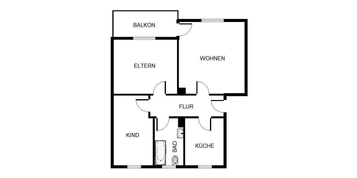 Etagenwohnung Gelsenkirchen Hassel - 3 Zimmer, 64 m&sup2;, 439&euro; | Angebot:26947544