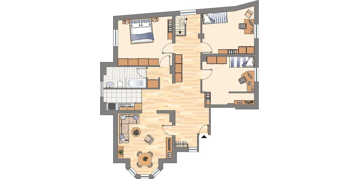 Dachgeschoßwohnung Dortmund Grevel - 4 Zimmer, 113 m&sup2;, 829&euro; | Angebot:26237807